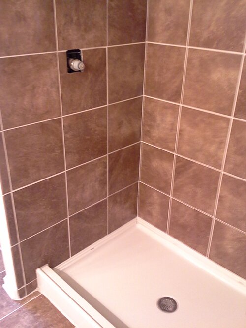 Ceramic Tile in Master Shower